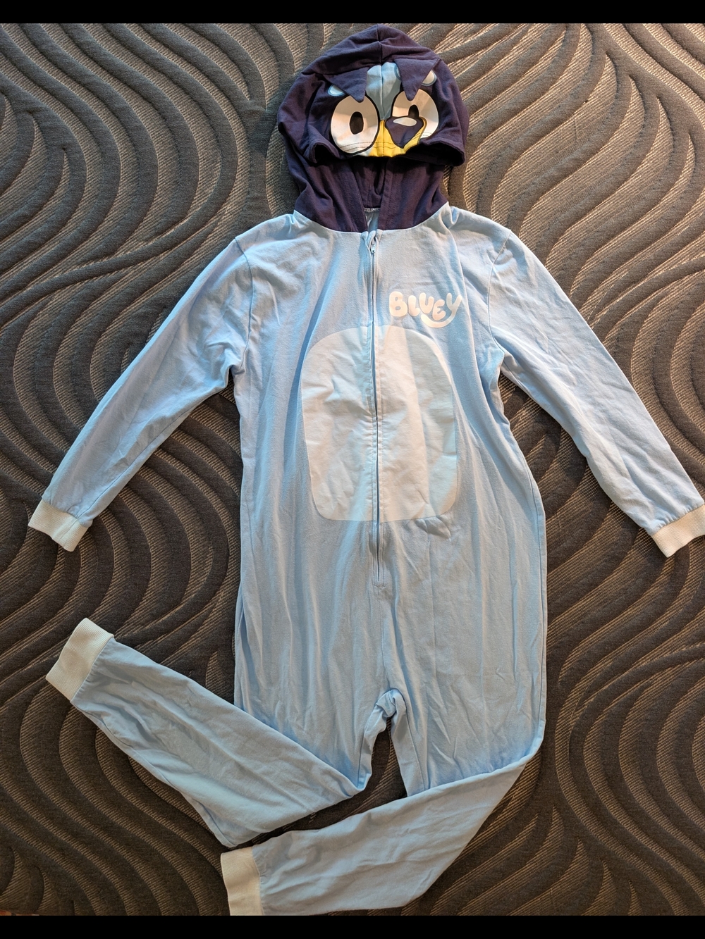 Big Kids Bluey One-Piece Hooded Pajamas